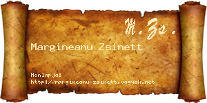 Margineanu Zsinett névjegykártya